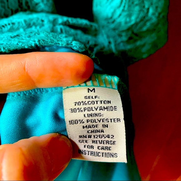 REMAIN Lace Dress Turquoise size M - Picture 9 of 14